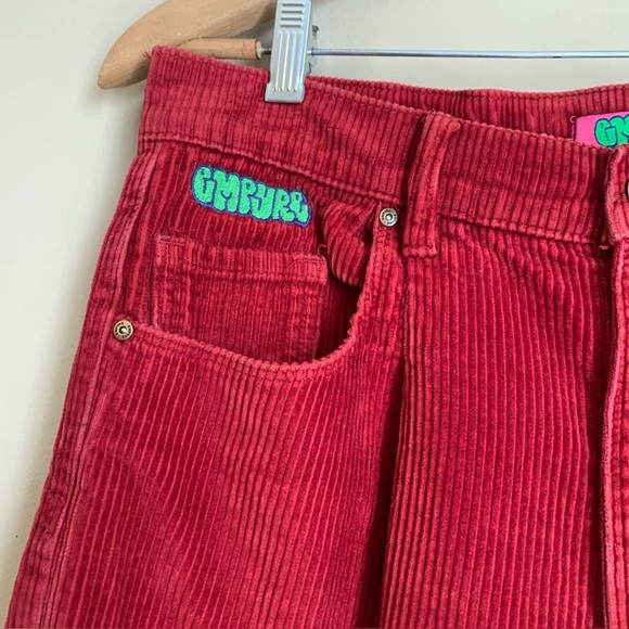 Empyre Pants Women Red Tori 90s Corduroy Skate Jeans Retro Y2K Baggy Large - Picture 2 of 10